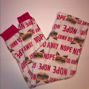 “Nope go away”  grumpy cat pajama pants